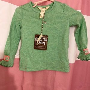 NWT MatildaJane grass green Long sleeve tee 6-12m